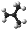 Ball-and-stick model of isobutylene