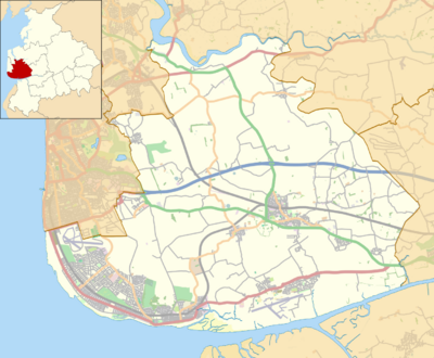 Location map United Kingdom Borough of Fylde.svg
