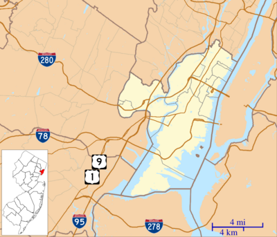 Location map of Hudson County, New Jersey.svg