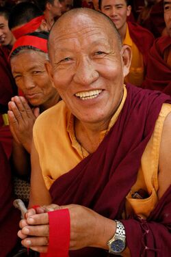 Very happy Tibetan Buddhist Monk.jpg
