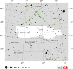 Map of the constellation Vulpecula