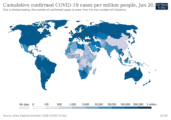 World map of total confirmed COVID-19 cases per million people.svg