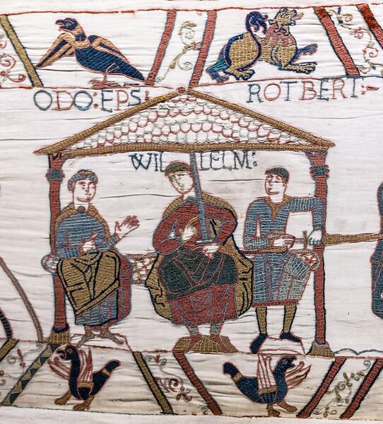 File:Bayeux Tapestry scene44 William Odo Robert.jpg