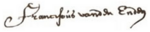 Franciscus van den Enden signature.png