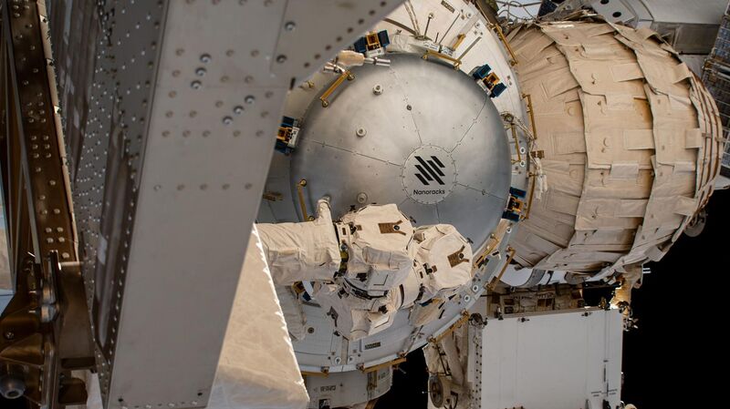 File:ISS-64 NanoRacks Bishop airlock after installation.jpg