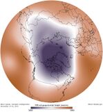 Map of a compact blob over the Arctic