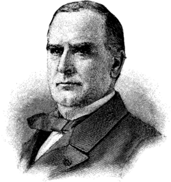 black-and-white picture of a US President William McKinley