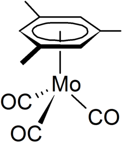 (Mesitylene)molybdenum tricarbonyl.png