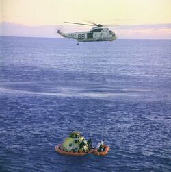 Helicopter 66 pictured during the Apollo 10 recovery