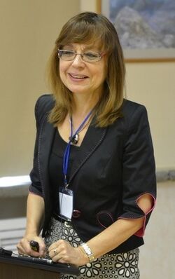 Dontsova at a conference