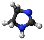 Ball-and-stick model of the imidazoline molecule