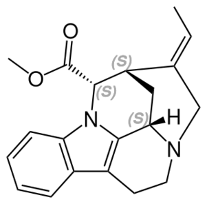 File:Skeletal formula of Pleiocarpamine.svg