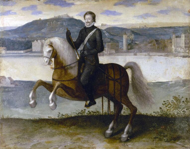 File:Henri IV, roi de France, à cheval devant Paris – Musée Carnavalet CARP1671 – Collections Paris(dot)fr (adjusted).jpg