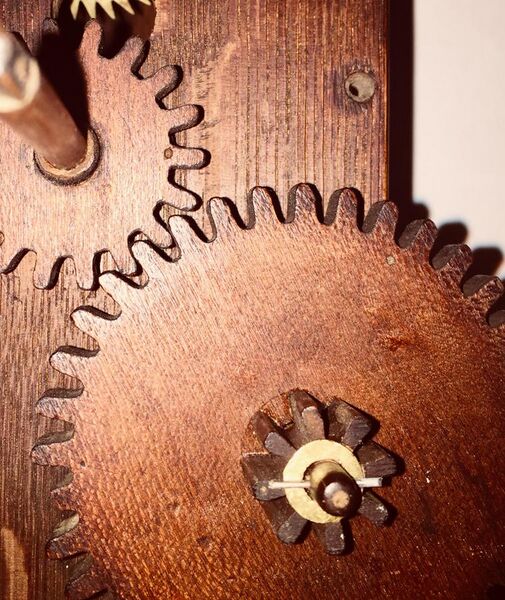 File:Milled wooden clock teeth.jpg