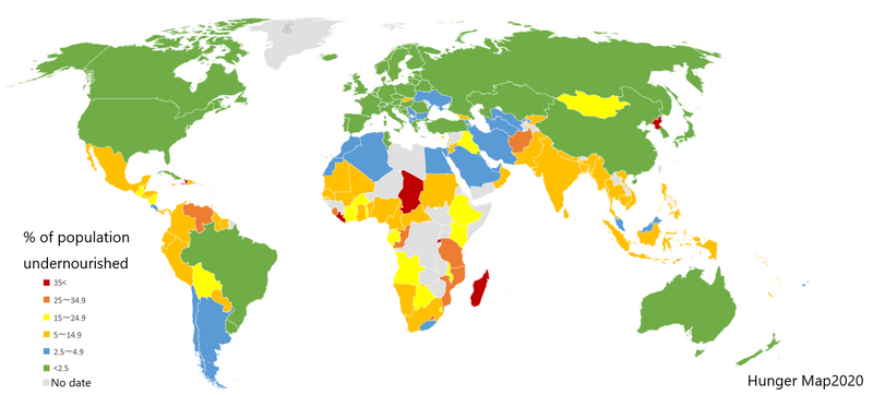 File:Percentage population undernourished world map.PNG