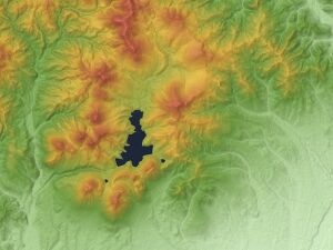 Shikaribetsu Volcano Group Relief Map, SRTM-1.jpg