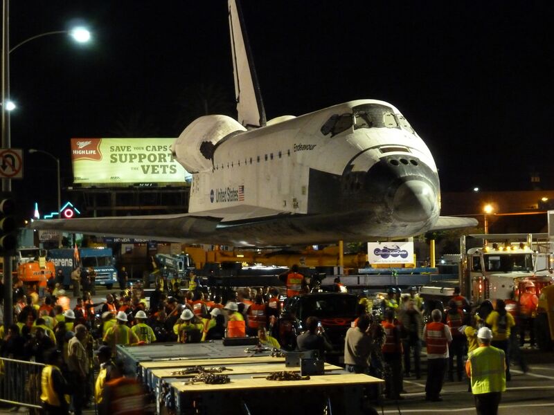 File:Space Shuttle Endeavour Awaits to be Towed.jpg