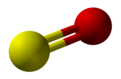 Ball and stick model of sulfur monoxide