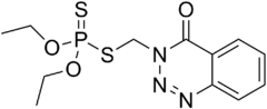 Skeletal formula of azinphos-ethyl