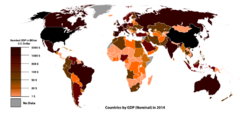 Countries by GDP (Nominal) in 2014.svg