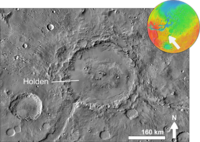 Martian impact crater Holden based on day THEMIS.png
