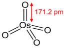 Stick model osmium tetroxide