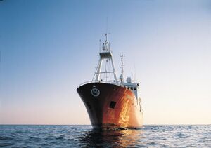 The weather ship MS Polarfront at sea