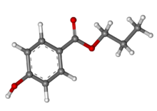 Propylparaben ball-and-stick.png