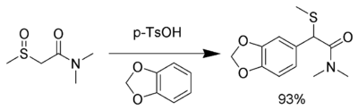 Example of the Pummerer rearrangement using veratrole