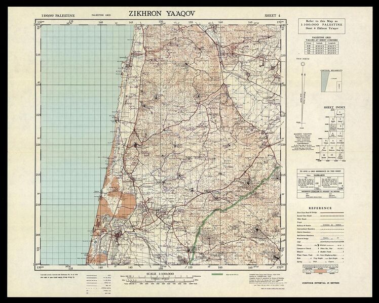 File:Survey of Palestine 1942-1958 1-100,000 04ZikhronYaaqov.jpg
