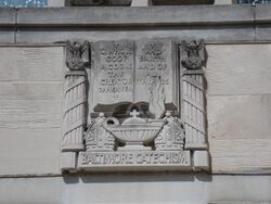 Baltimore Catechism relief - Cathedral of Mary our Queen.JPG