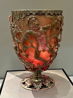 Front of 4th century CE Roman Lycurgus Cup, British Museum (1958,1202.1).jpg