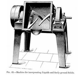 Machine for incorporating liquids and finely-ground solids.JPG
