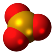 Space-filling model of the monomer as found in the gas phase