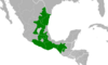 Symphyotrichum purpurascens distribution map: Guatemala — Huehuetenango Department; Mexico — Chiapas, Distrito Federal, Guanajuato, Guerrero, Hidalgo, México, Nuevo León, Oaxaca, Puebla, San Luis Potosí, Tamaulipas, and Tlaxcala.
