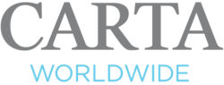 Carta Worldwide logo in grey and blue