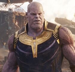 Thanos on his home planet of Titan portrayed by Josh Brolin in Avengers: Infinity War (2018) via motion and facial capture