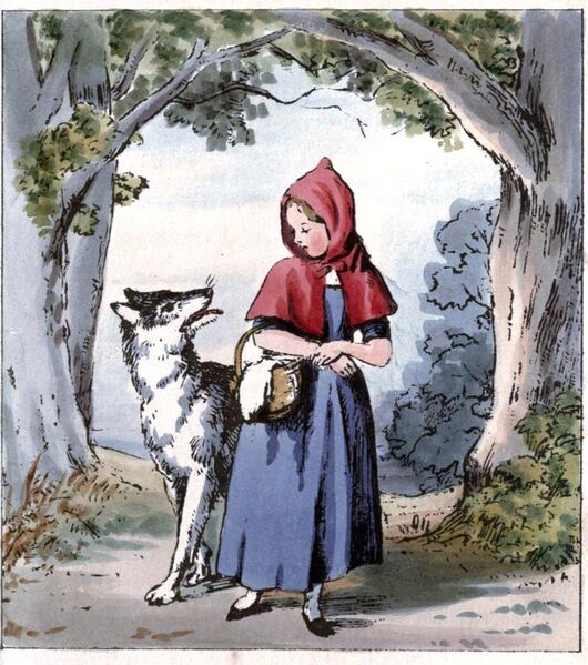 File:Little Red Riding Hood Meeting the Wolf.jpg