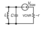 Negative resistance oscillator circuit VCNR.svg