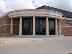 Front entrance to Oklahoma Baptist University Recreation and Wellness Center-Shawnee, OK.JPG