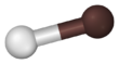 Ball-and-stick model of hydrogen astatide