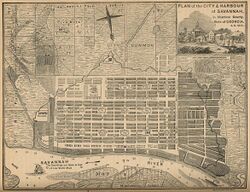 1818 map of Savannah