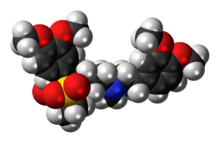 Space-filling model of the dimeditiapramine molecule