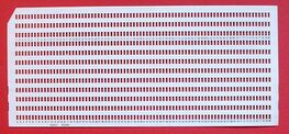 Punch card with all holes punched