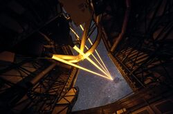 Most powerful laser guide star system, Paranal Observatory.jpg