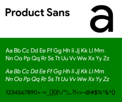 Product Sans typeface sample.svg