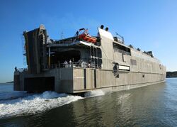 USNS Guam gets underway from Joint Expeditionary Base Little Creek-Fort Story. (37275851630).jpg