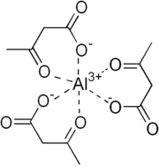 Skeletal formula of aluminium acetoacetate