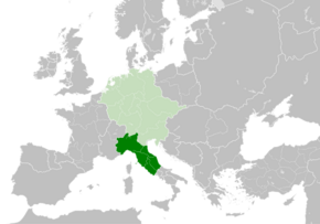 The Kingdom of Italy within the Holy Roman Empire in 1000