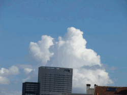 Animation of developing clouds